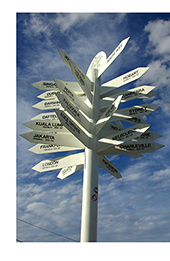 poste de señalización de direcciones- foto PXhere